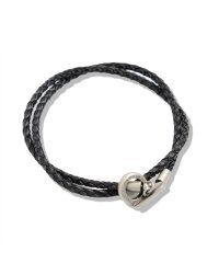 1111clothing/ワンフォークロージング 1111clothing ◆牛革 編み込み2連 レザーブレスレット◆ 本革 ブレスレット メンズ レディース レザー 革 2連 編み込み/504208541