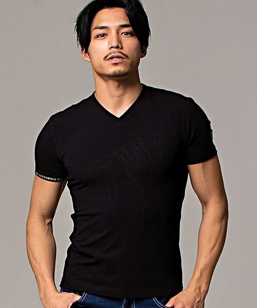 Viola 刺入りストレッチvネック半袖tシャツ メンズ ブランド ビオラ ヴィオラ Viola D Fashion Viola 刺入りストレッチvネック半袖tシャツ メンズ ブランド ビオラ ヴィオラ Viola D Fashion