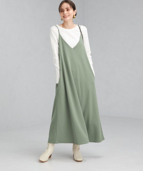 セール 30 Off ロングスリーブ プルオーバー カットソー キャミ ワンピース セット グリーンレーベルリラクシング Green Label Relaxing D Fashion