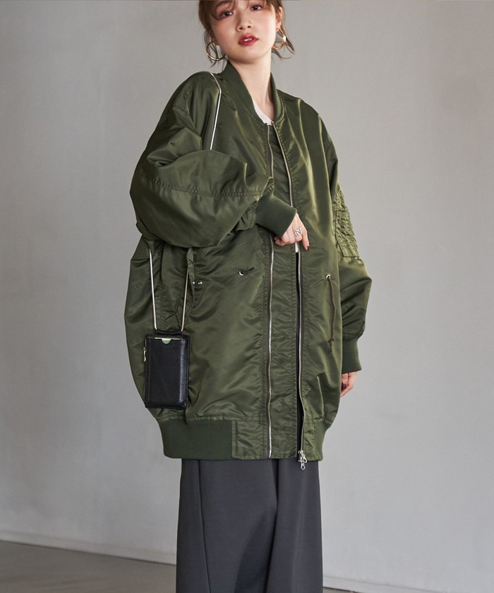 【美品】WTAPS：MA1 ロングタイプ WTAPS x Neighborhood 25th Anniversary MA-1 Jacket Black Size