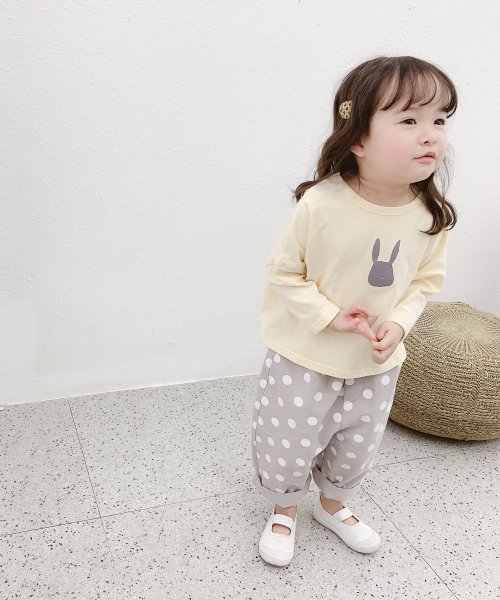 韓国子供服 かわいいワンポイントプリントロングt Aimoha アイモハ Aimoha D Fashion