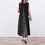 ブラック花柄