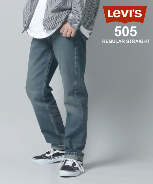 LEVI'S 505 レギュラー ストレート デニムパンツ 40 ブルー