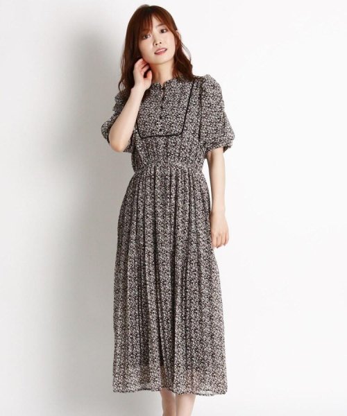 セール S Ll ビブヨーク切り替え総柄ワンピース グローブ Grove D Fashion セール S Ll ビブヨーク切り替え総柄ワンピース グローブ Grove D Fashion
