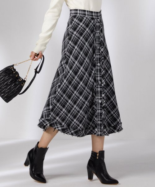 セール 宮田聡子着用アイテム タータンチェック柄ツイードフレアスカート セゾン ド パピヨン Saison De Papillon D Fashion セール 宮田聡子着用アイテム タータンチェック柄ツイードフレアスカート セゾン ド パピヨン Saison De Papillon D Fashion