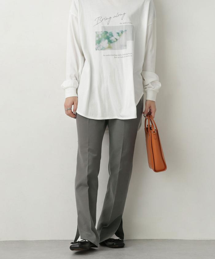 セール 70%OFF】ストレッチツイルセミフレアパンツ(504160887
