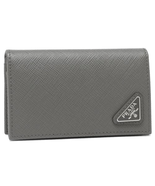 セール プラダ カードケース 名刺入れ サフィアーノ トライアングルロゴ グレー メンズ Prada 2mc122 Qhh F0048 プラダ Prada D Fashion