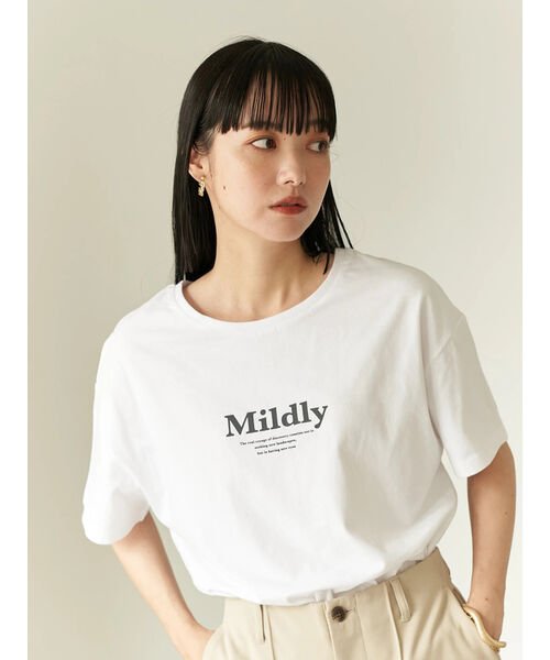 Mildlyロゴtシャツ アースミュージック エコロジー Earth Music Ecology D Fashion