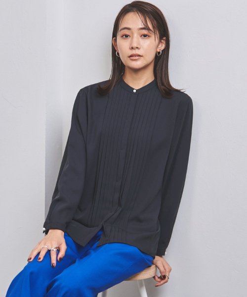 ＜UNITED ARROWS＞PL/BTN タック ブラウス B †