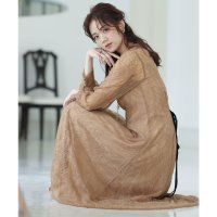 PourVous/プールヴー PourVous 袖あり&ミモレ丈パーティードレスシアーレースお呼ばれ結婚式フォーマル ワンピース 20代 30代 40代/504231890