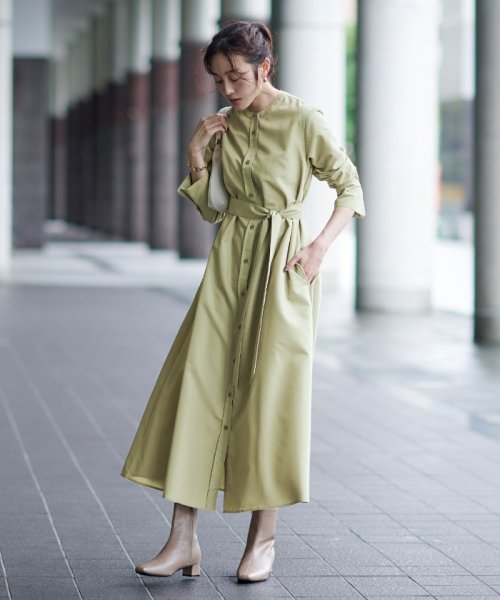 セール バンドカラーaラインワンピース ユアーズ Ur S D Fashion