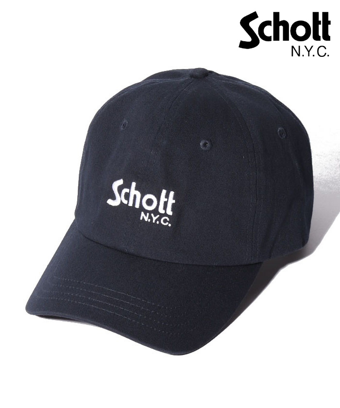 Schott/ショット】 ツイル ロゴ キャップ/ローキャップ アメカジ