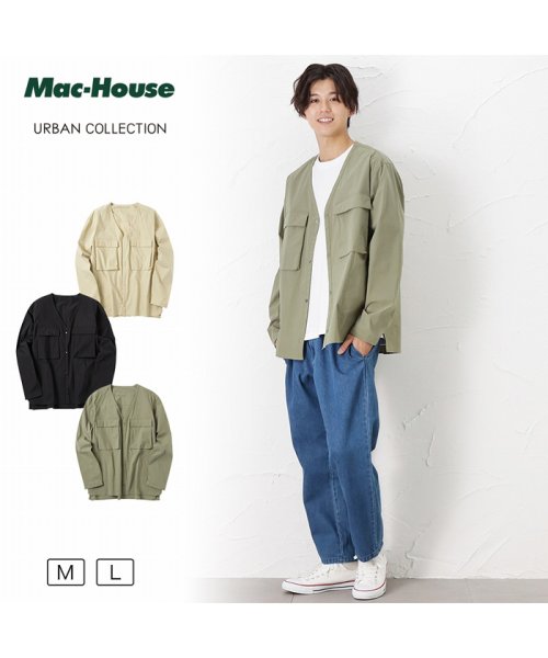 セール Urban Collection アーバンコレクション ノーカラーワークジャケット Mjm2136 G マックハウス メンズ Mac House Men D Fashion