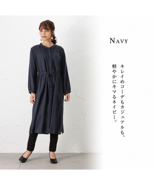 Navy ネイビー コットンダブルガーゼワンピース 5 81 マックハウス レディース Mac House Women D Fashion