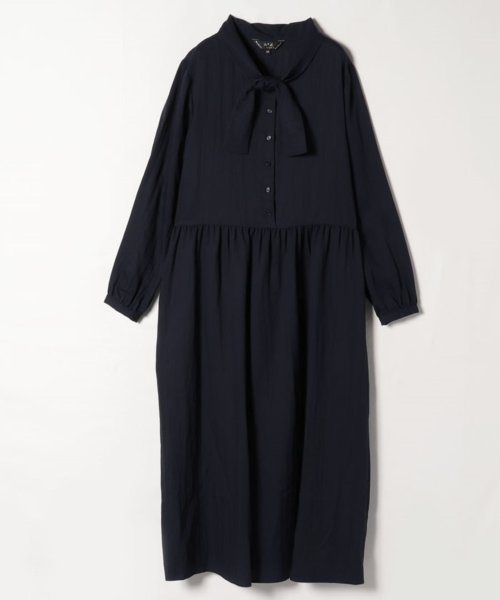 セール Wq Robe リボンタイワンピース トゥービー バイ アニエスベー To B By Agnes B D Fashion