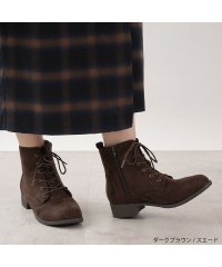 Lirio blanco/ブーツ レディース 秋冬 ショート 丈　袴 ブーツ  卒業式 靴 ブランド ローヒール レースアップ 38cmヒール ぺたんこ シンプル ベ/504247714