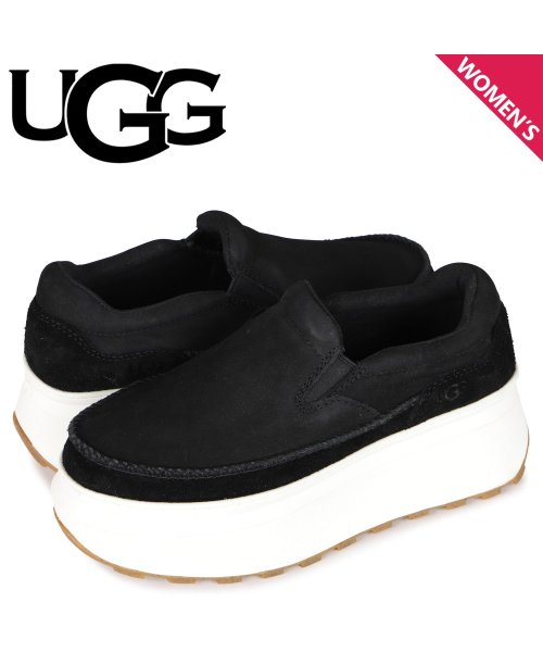 最新入荷 Uggアグスニーカースリッポンマリンスリッポンレディース厚底marinsliponブラック黒 スニーカー Www Comisariatolosandes Com