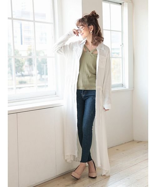 ワンピース シャツワンピース ロング 前開き 長袖 アールベート Rvate D Fashion