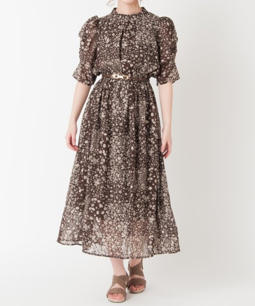 セール ドビー花柄プチハイパワショルワンピース オリーブデオリーブ Olive Des Olive D Fashion