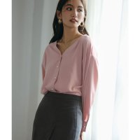 SAISON DE PAPILLON/セゾンドパピヨン SAISON DE PAPILLON バックVネックシフォンブラウス/503411697