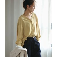 SAISON DE PAPILLON/セゾンドパピヨン SAISON DE PAPILLON バックVネックシフォンブラウス/503411697
