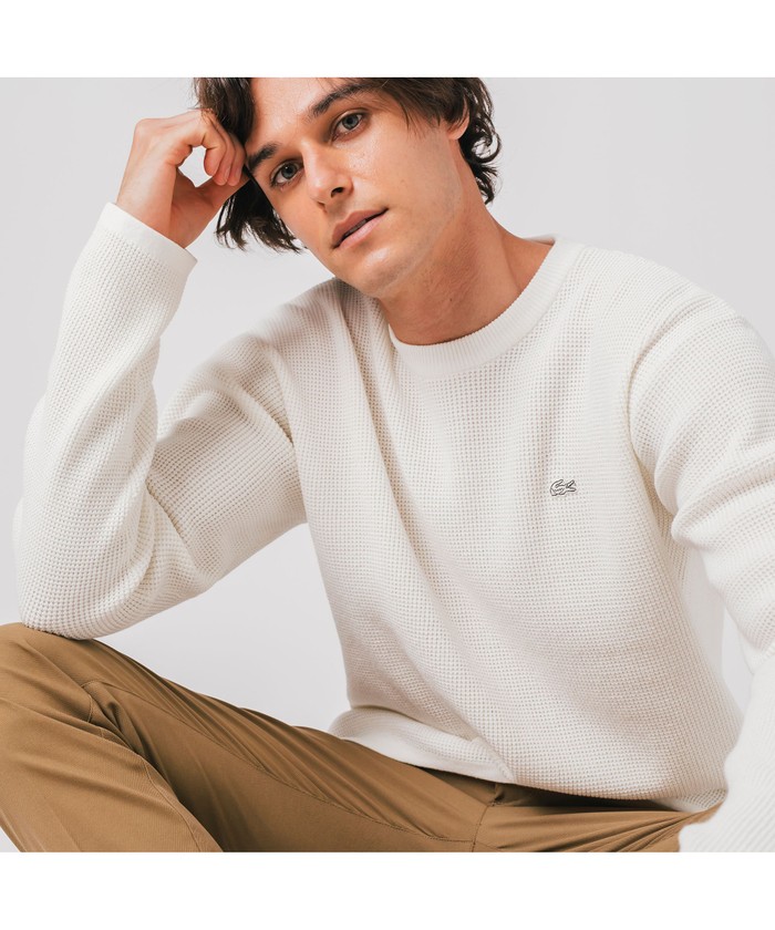 クーポン】【セール 30%OFF】ラコステ LACOSTE ワッフルニット クーポン】【セール 30%OFF】ラコステ LACOSTE ワッフルニット