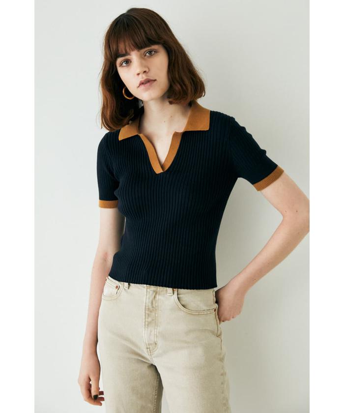 RANDOM RIB POLO トップス(504252532) | マウジー(moussy) - d fashion