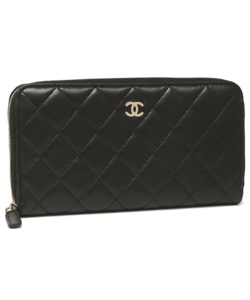 シャネル 長財布 クラシックロングジップウォレット マトラッセ ミニ財布 ブラック レディース Chanel Ap0242 Y C3906 シャネル Chanel D Fashion