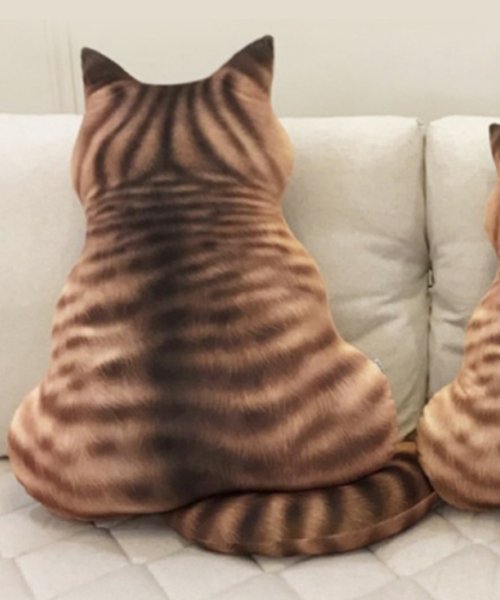 クーポン】【セール10%OFF】猫背中柄クッション抱き枕 韓国ファッション(504250088) aimoha（アイモハ）(aimoha) d  fashion