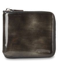 VANQUISH/ヴァンキッシュ VANQUISH ヴァンキッシュ VANQUISH 二つ折り財布 メンズ 本革 ラウンドファスナー WALLET グレー ネイビー ブラウン ワ/504254456