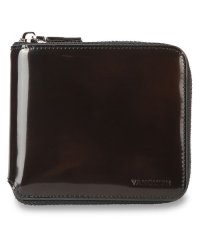 VANQUISH/ヴァンキッシュ VANQUISH ヴァンキッシュ VANQUISH 二つ折り財布 メンズ 本革 ラウンドファスナー WALLET グレー ネイビー ブラウン ワ/504254456