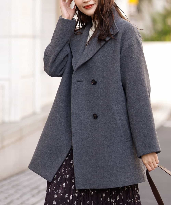 輝く高品質な セール 30%OFF】ミディースタンドドロップショルダーコート ジャケット・アウター