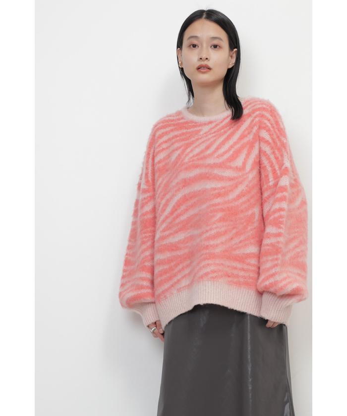 セール 30%OFF】ゼブラ柄ニットトップス(504257649) | ローズバッド(ROSE BUD) - d fashion