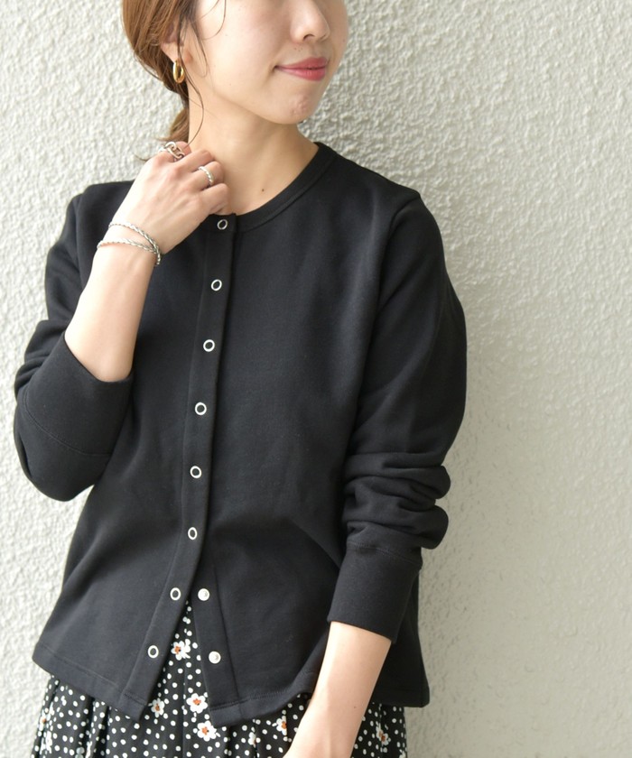 RE ARRIVAL/再入荷 SHIPS スナップ 裏起毛 any:〈抗菌防臭〉USAコットン トップス