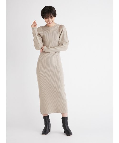 ボリュームスリーブニットワンピース フレイ アイディー Fray I D D Fashion