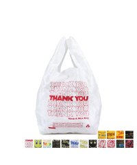 THANKYOUTOTE/エコバッグ トートバッグ ショッピング レジ レディース メンズ 折りたたみ コンパクト ナイロン THANK YOU TOTE BAG ブラック ホワイト 黒/503018226