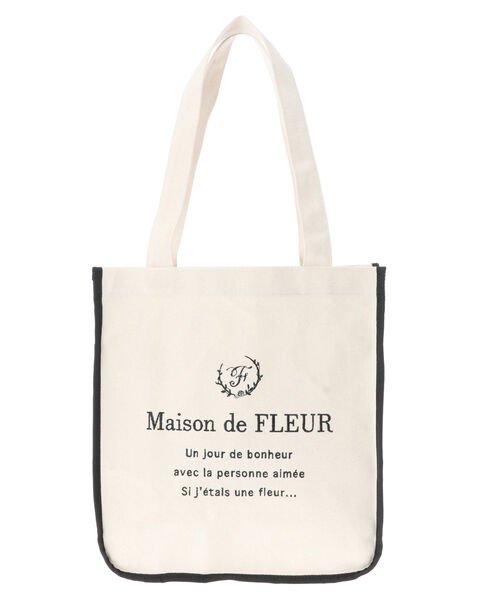 パイピングスクエアトートバッグ メゾンドフルール Maison De Fleur D Fashion