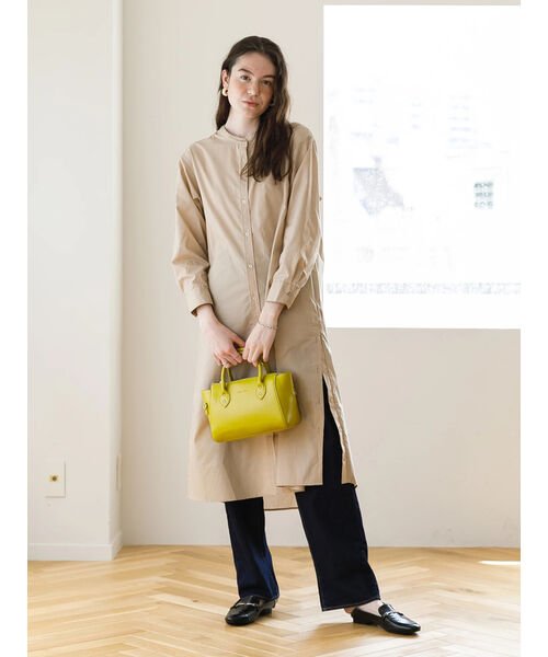 セール サイドボタンバンドカラーシャツワンピース コエ Koe D Fashion