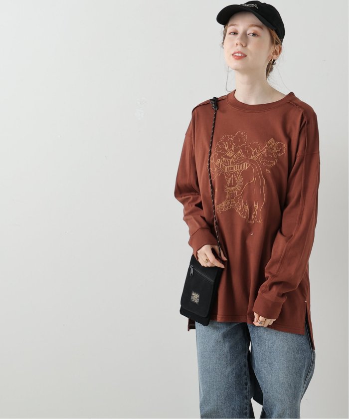 【87%OFF!】 TREE HOUSE恐竜刺しゅうロンTEE DOUBLE NAME 若者の大愛商品 ダブルネーム