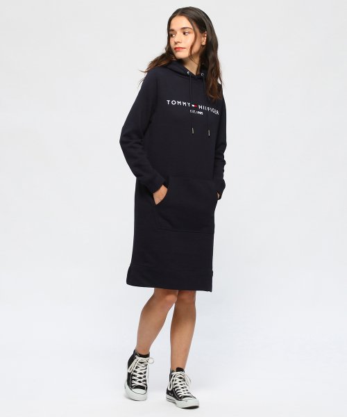クーポン セール40 Off ベーシックロゴパーカーワンピース トミーヒルフィガー Tommy Hilfiger D Fashion
