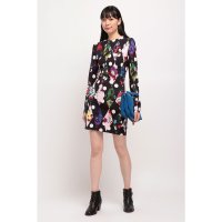 Desigual/デシグアル Desigual ひし形&花柄プリントのレディーススリムショートワンピース/504127060