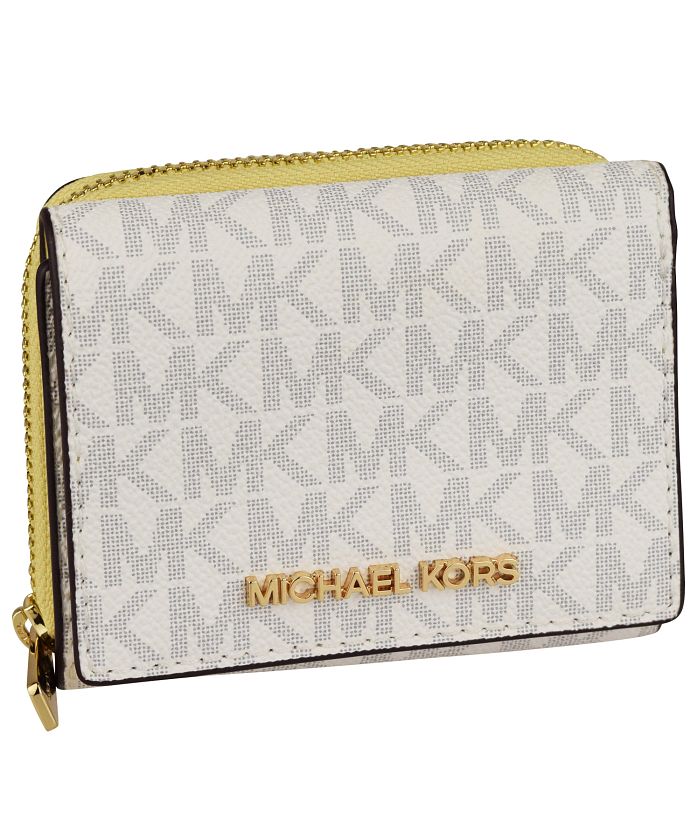 MICHAEL KORS　マイケルコース　長財布　ホワイト　超美品 MK 長財布 レザー ロゴ 白 ホワイト（2023/03/04買取