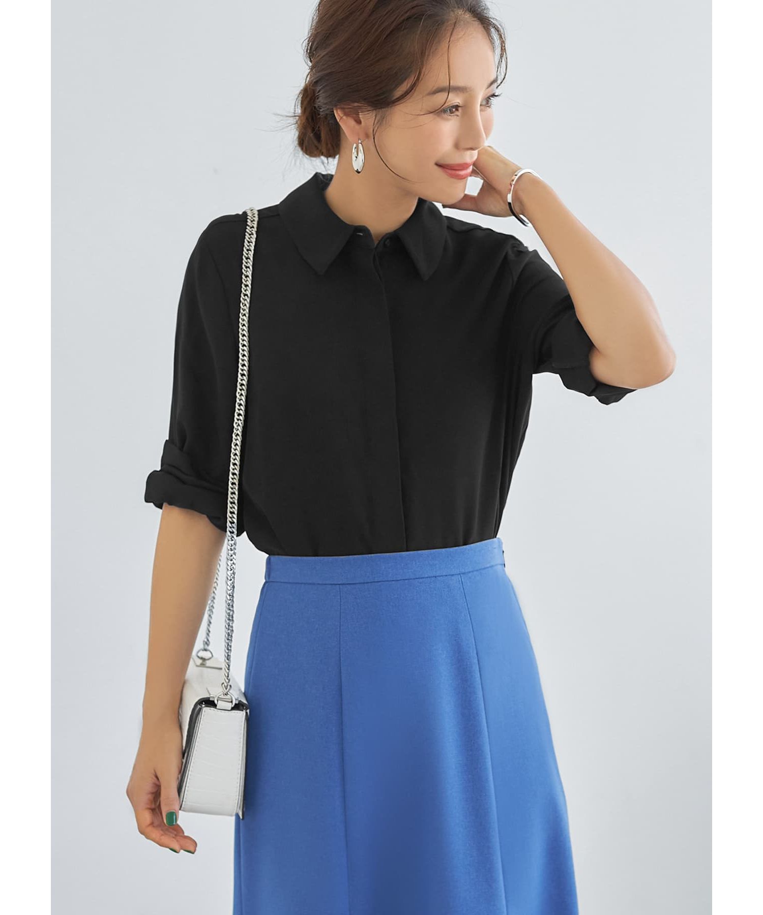 STYLE DELI - 【新品タグ付】STYLE DELI ジョーゼットベーシックシャツ STYLE DELI｜ジョーゼットベーシックシャツ型ブラウス | Rakuten