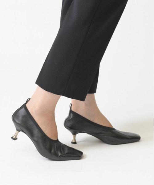 TAEKO HIGASHIHARA×GRISE 5.5レザーギャザーパンプス◆