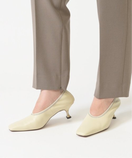 TAEKO HIGASHIHARA×GRISE 5.5レザーギャザーパンプス◆