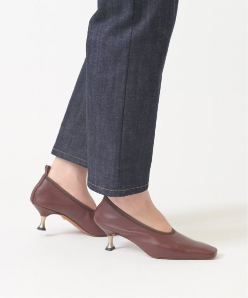 TAEKO HIGASHIHARA×GRISE 5.5レザーギャザーパンプス◆