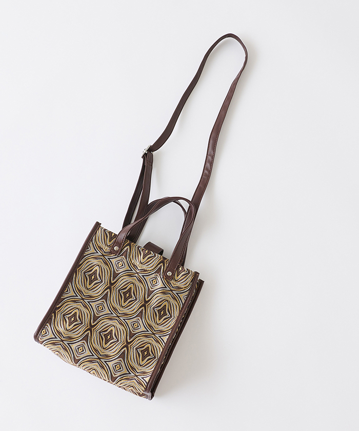 柄ジャガードショルダーbag Nice Claup Outlet ナイスクラップ アウトレット Cianorte Com Ar