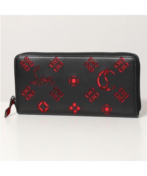 【Christian Louboutin(クリスチャンルブタン)】3215134 PANETTPNE レザー パンチングロゴ ラウンドファスナー長財布 レディー