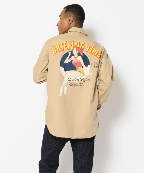 長袖 ピンナップガール シャツ Ls Pin Up Girl Shirt アヴィレックス Avirex D Fashion