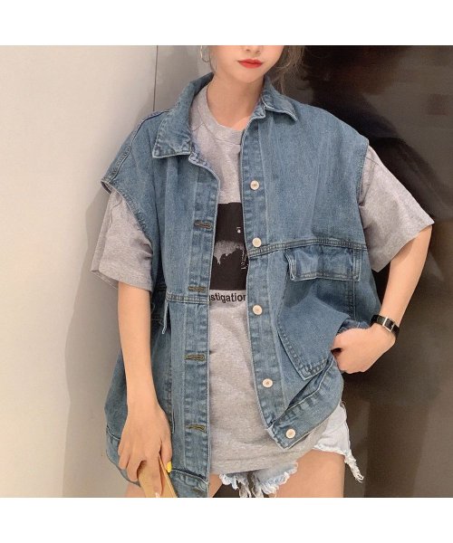 デニムベスト レディース デニムチョッキ ミニミニストア Miniministore D Fashion